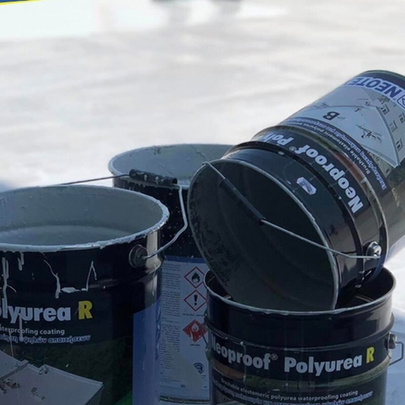 Neoproof Polyurea R Grey - lớp phủ chống thấm gốc Polyurea, màu xám, thi công nguội, bám dính cao