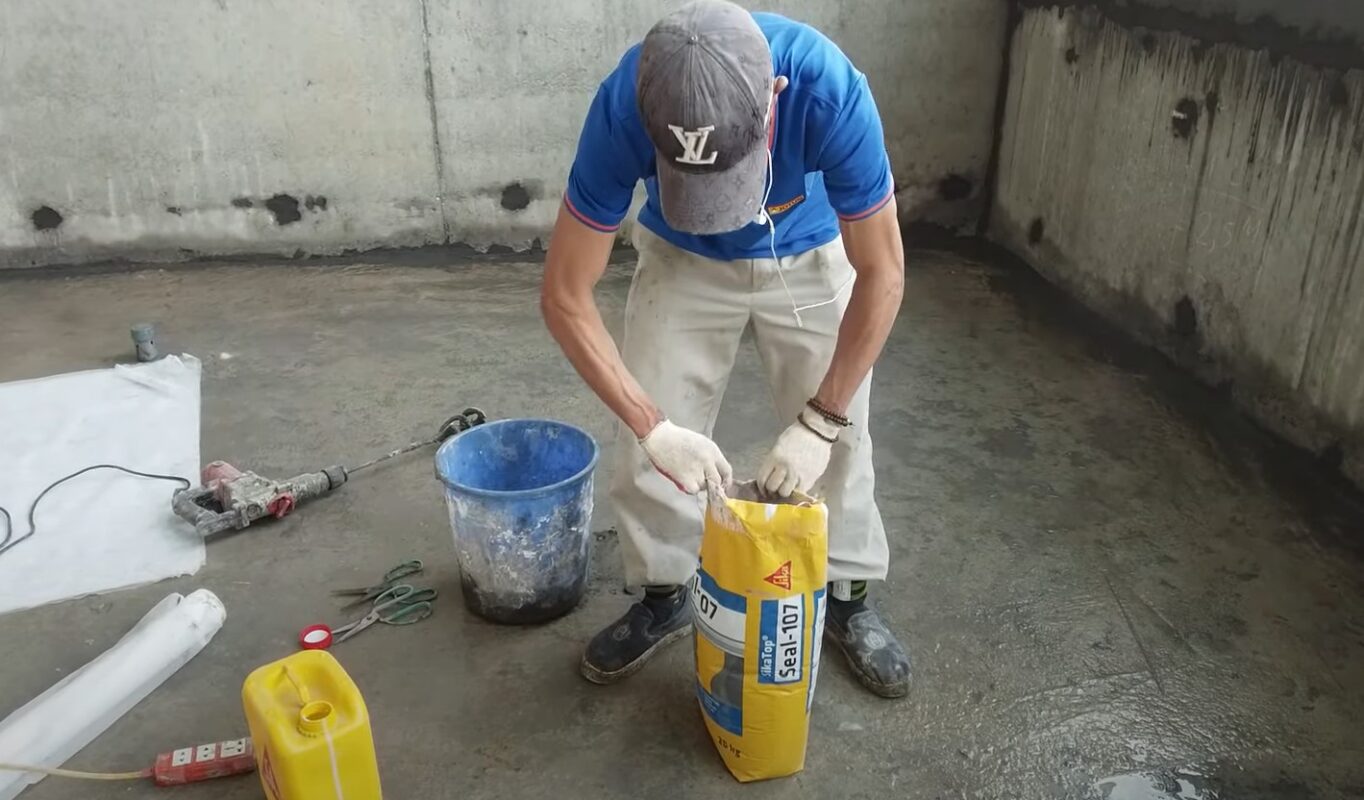 Thi công chống thấm bể nước bằng SikaTop 107 tại Đà Nẵng