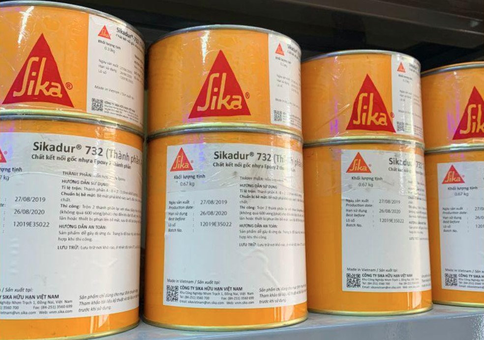 Hình ảnh đóng gói Sikadur 732 tại Siêu thị chống thấm An Thịnh Nam