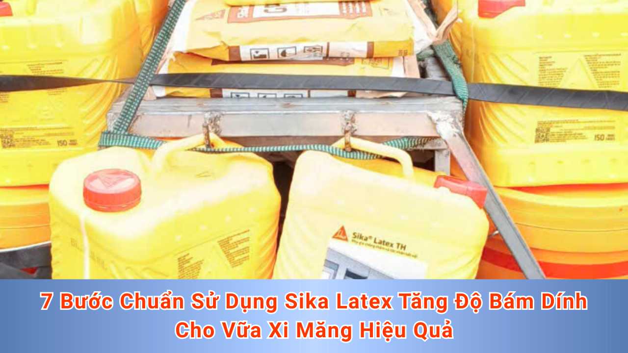 7 Bước Chuẩn Sử Dụng Sika Latex Tăng Độ Bám Dính Cho Vữa Xi Măng Hiệu Quả