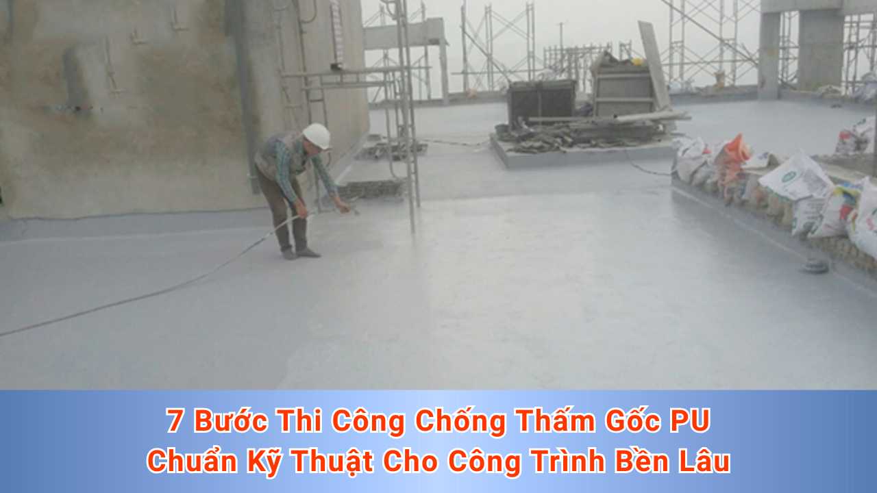 7 Bước Thi Công Chống Thấm Gốc PU Chuẩn Kỹ Thuật Cho Công Trình Bền Lâu