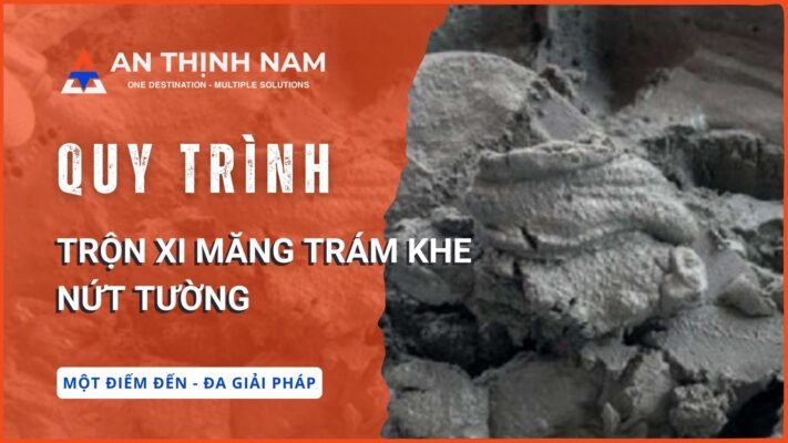 Quy trình trộn xi măng trám khe nứt tường và chống thấm sân thượng