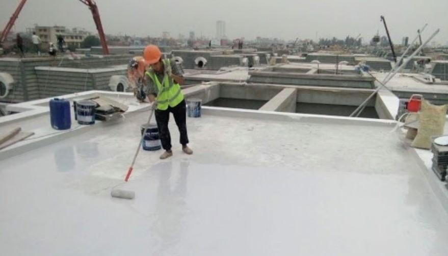 sơn epoxy trên sàn mái