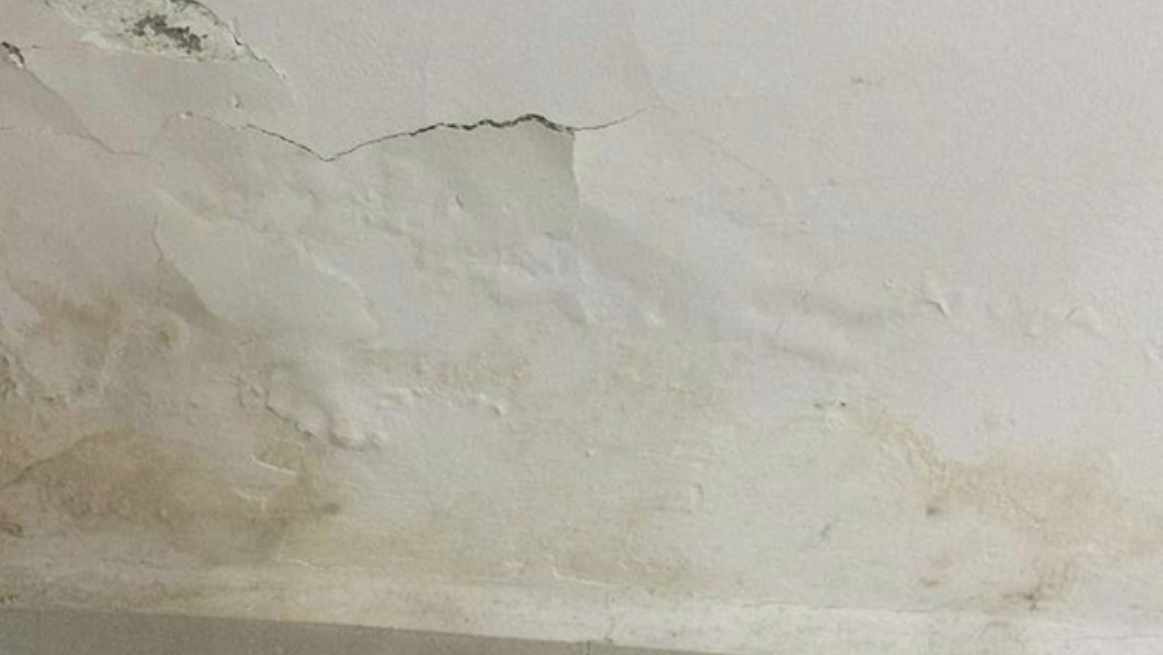 tường bị ố vàng do thấm ngược