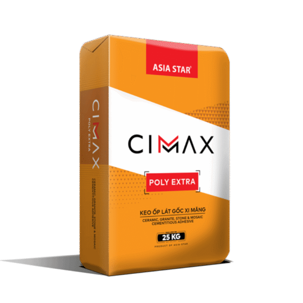 CIMMAX POLY EXTRA - Keo ốp lát xi măng bám dính cao, chuyên dụng cho gạch đá khổ lớn